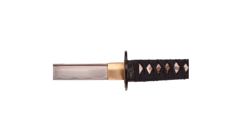 Musashi Carbon Steel Katana Blade With Bo-Hi, Saya Black Mat Finish, SS192BK
