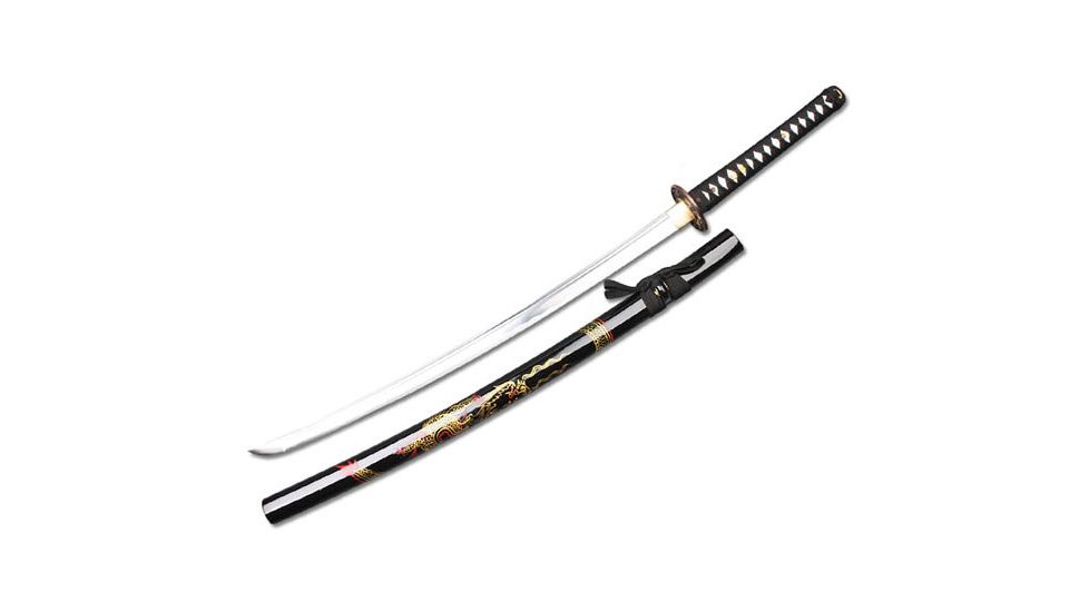 Musashi Musha Handmade Samurai Swords, 40 1/2 1045 Carbon Steel Blade w/ Hand Painted Scabbard, SS060
