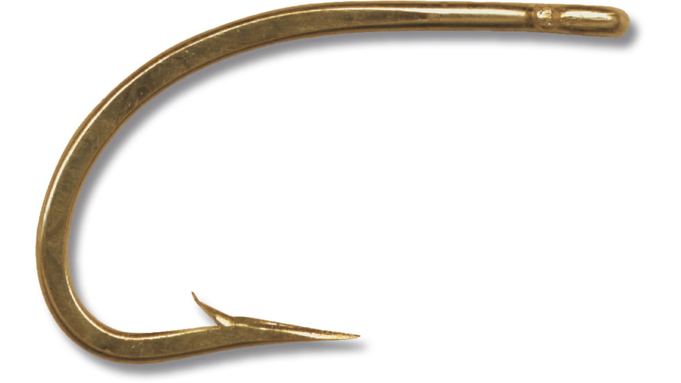 Mustad Classic O'Shaughnessy Live Bait Hook, Forged, 3X Short Shank, Ringed Eye, Bronze, Size 1, 10 per Pack, 9174-BR-1-10