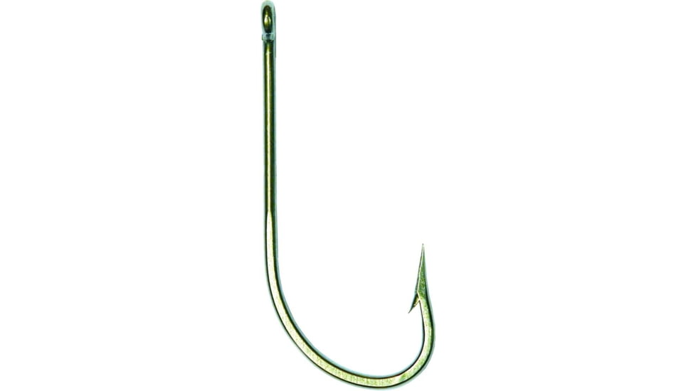 Mustad Classic OShaughnessy Hook, Forged, Ringed Eye, Stainless Steel, Size 8/0, 100 per Pack, 34007-SS-8/0-100