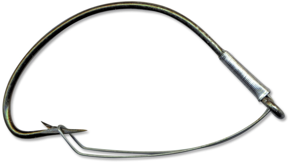 Mustad Classic Worm Hook, Wide Gap, Ringed Eye, Bronze, Size 4/0, 2 per Pack, W37140-4/0-2