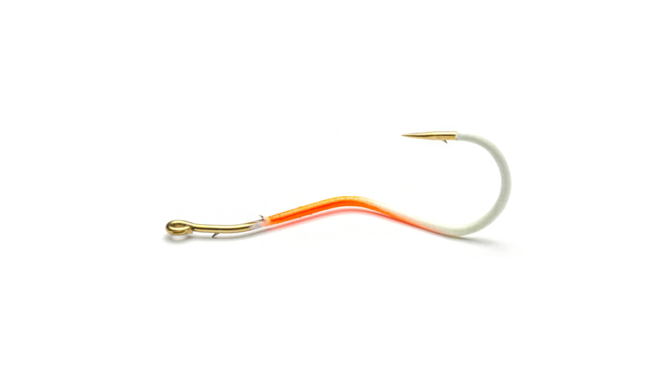Mustad Slow Death Aberdeen Hook, Special Bent Shank, Orange Glow, Size 2, 8 per Pack, 33862NP-OG-2-8U