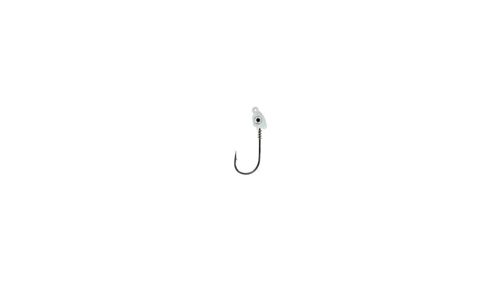 Mustad Spring Lock Jig Head, White, 3/0 Hook, SPR886-116-WH-4