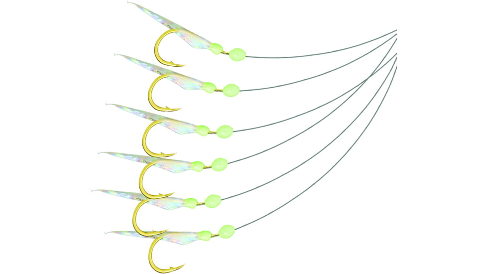 Mustad Ultrapoint Fluorocarbon Sabiki Rig, Hage Aurora Style, Size 2, 1 Pack, USR12-HAR-2-1
