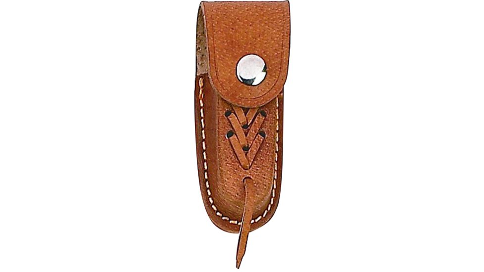 Mustang Leather Sheath, Fits 3.50 to 4.00 in., Brown FP15554