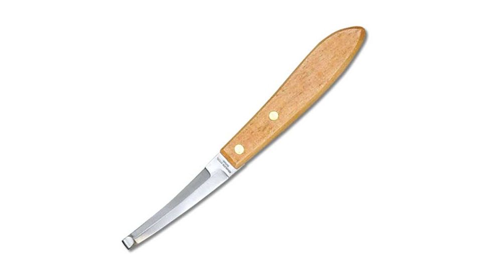 Mustang Parisso II Fixed Blade Knife, Wood Handle, Plain FP74404