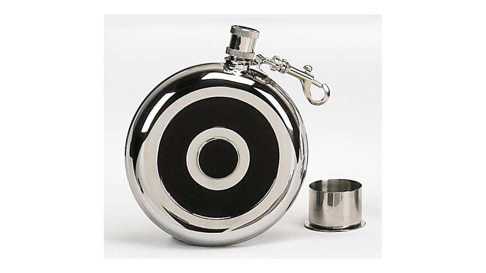 Mustang Stainless Steel Flask w/ Cup, 8 oz. FP13616