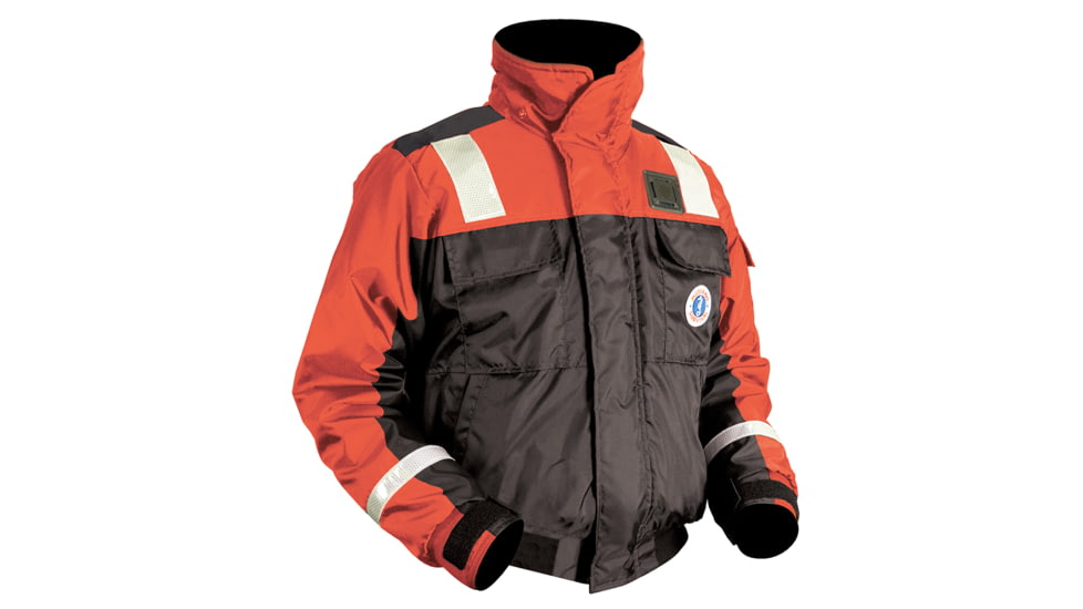 Mustang Survival Classic Bomber Jacket w/SOLAS Tape - X-Large - Orange/Black 43130