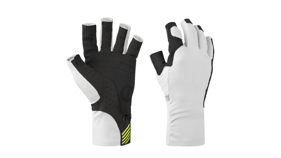 Mustang Survival Traction UV Open Finger Gloves - White &amp; Black - Medium, Medium, MA6007-267-M-267