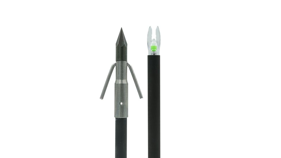Muzzy Lighted Carbon Composite Arrow, Gar Point w/ Green X Nock, 1320-C