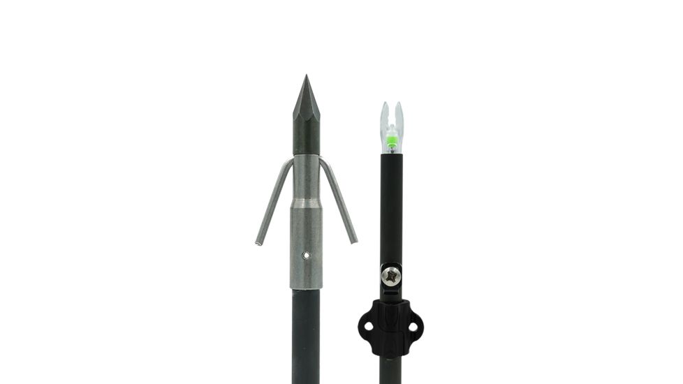 Muzzy Lighted Carbon Composite Arrow, Gar Point w/ Green X Nock &amp; Bottle Slide, 1320-CBS