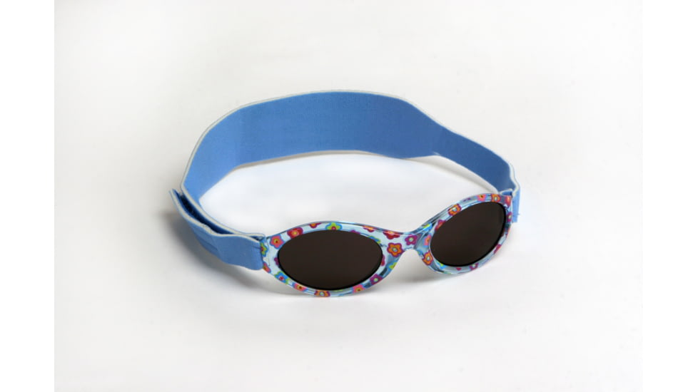 Real Kids Shades 0-24 Months My First Shades Sunglasses - Blue Confetti Flowers Shades w/ Adjustable Band 024BLUFLOWR