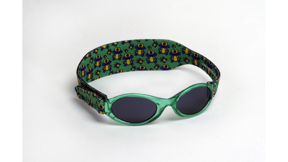 Real Kids Shades 0-24 Months My First Shades Sunglasses - Green Frogs Shades w/ Adjustable Band 024GRNFROGS