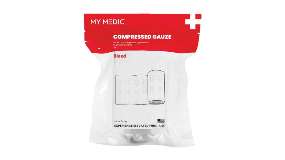 My Medic Compressed First Aid Gauze, 4.5 in x 4.1 yds, DRX-SPL-BLD-CGZ-X-EA