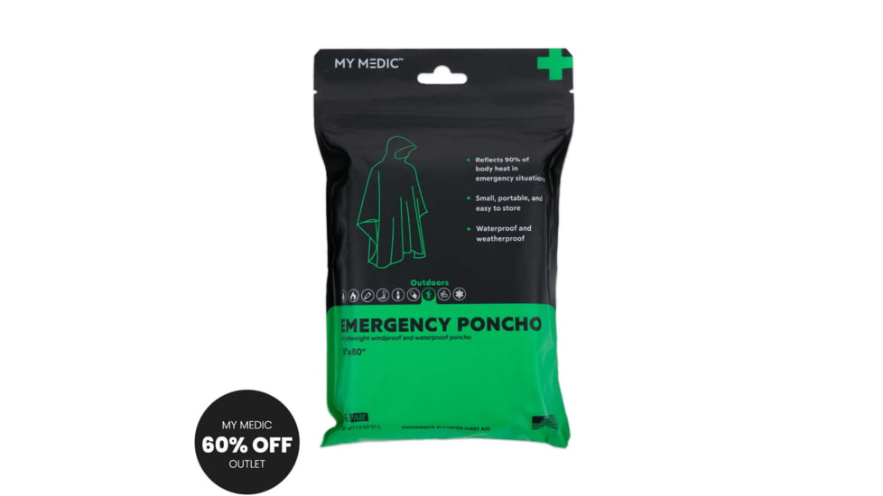 My Medic Emergency Poncho, 3.5x6x0.75 inch, MM-SPL-OUT-PNCH-X-EA