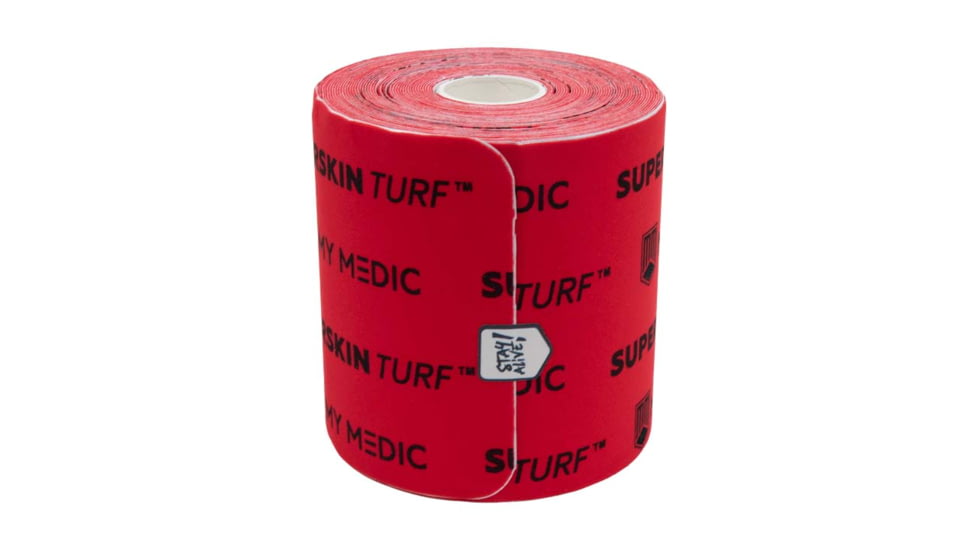 My Medic SuperSkin Turf Tape, Pre-Cut Roll, Red, 14x4 inch, MM-SPL-SPR-SKN-TRF-RED-EA