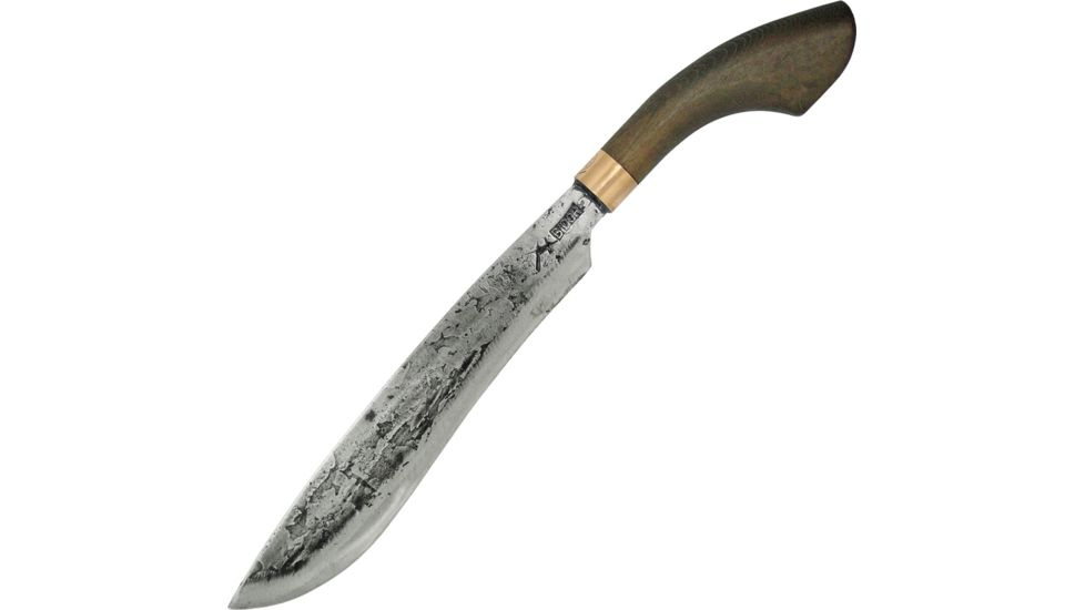 My Parang Golok 135 Fixed Blade Knife, 12in, 5160 Carbon Steel, Wood Handle MYPGLK135