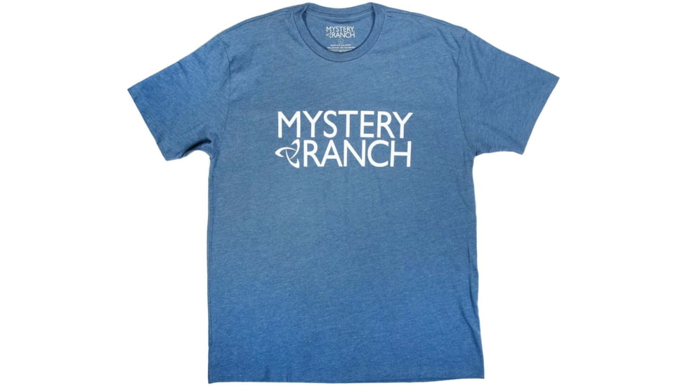 Mystery Ranch MR Logo T-Shirts - Mens, Sailor Blue Heather, Large, 112592-442-40