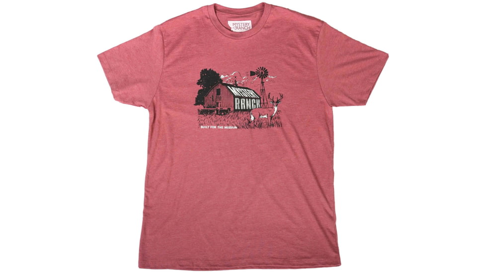 Mystery Ranch Mystery Barn T-Shirt, Red Clay Heather, Small, 112882-631-20