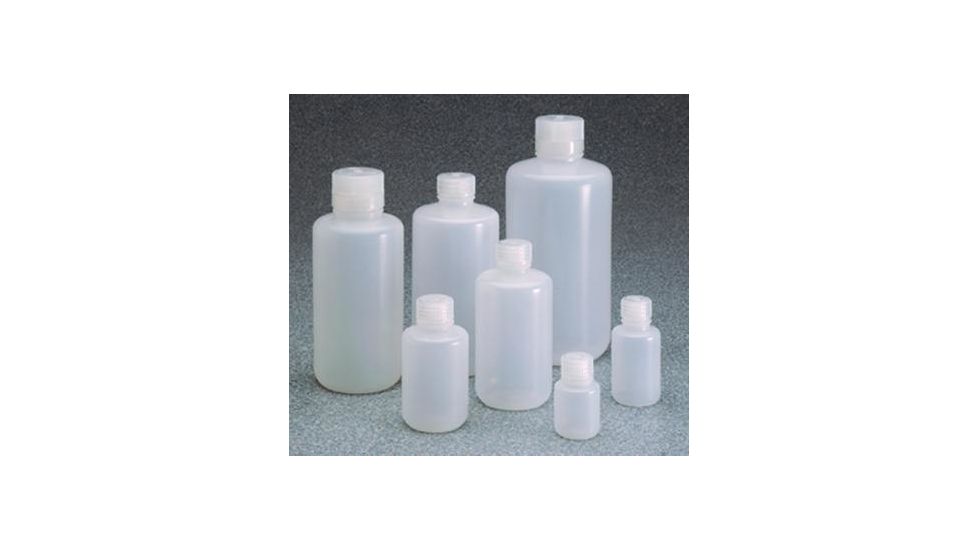 Nalge Nunc Boston Round Bottle, Low-Density Polyethylene, Narrow Mouth, NALGENE 312003-0032