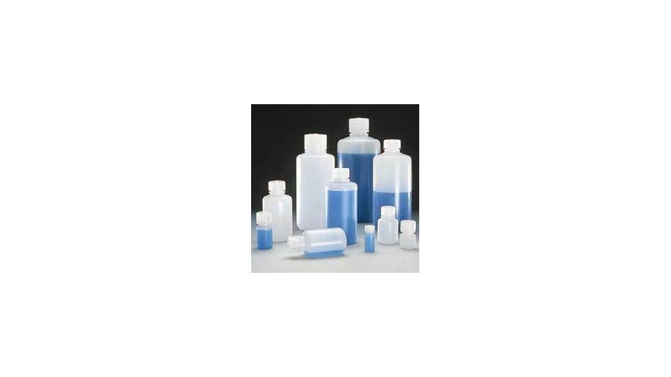 Nalge Nunc Boston Round Bottles, High-Density Polyethylene, Narrow Mouth, NALGENE 2002-0001
