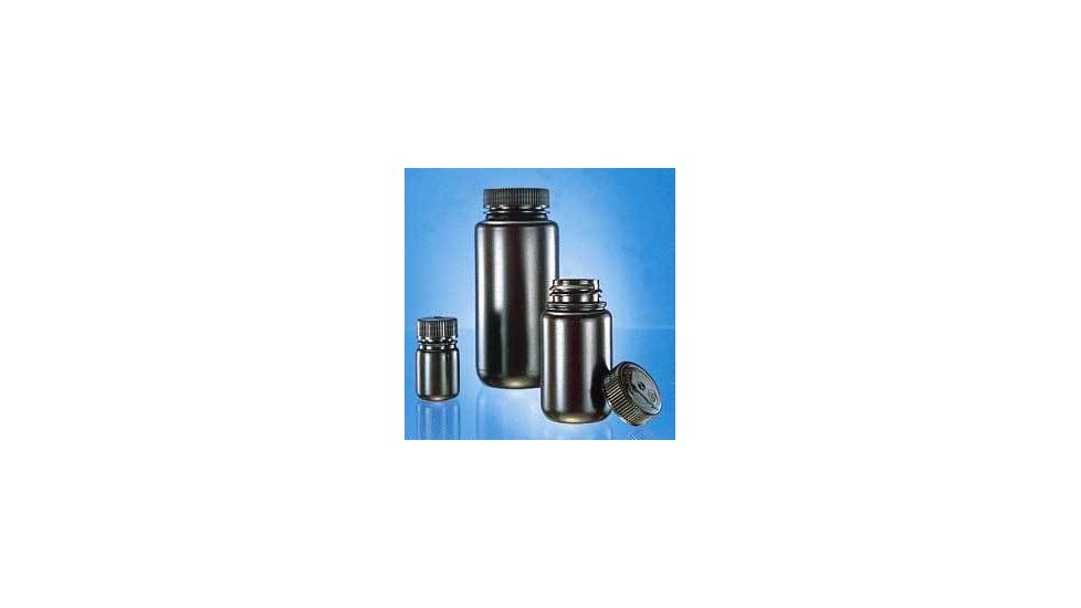 Nalge Nunc Laboratory Bottles, Amber, High-Density Polyethylene, Wide Mouth, NALGENE 2106-0002