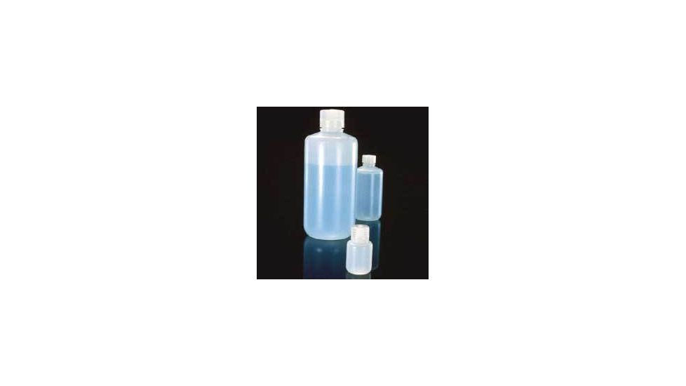 Nalge Nunc Low-Particulate Bottles, High-Density Polyethylene, Narrow Mouth, with Screw Caps, NALGENE 382099-0125