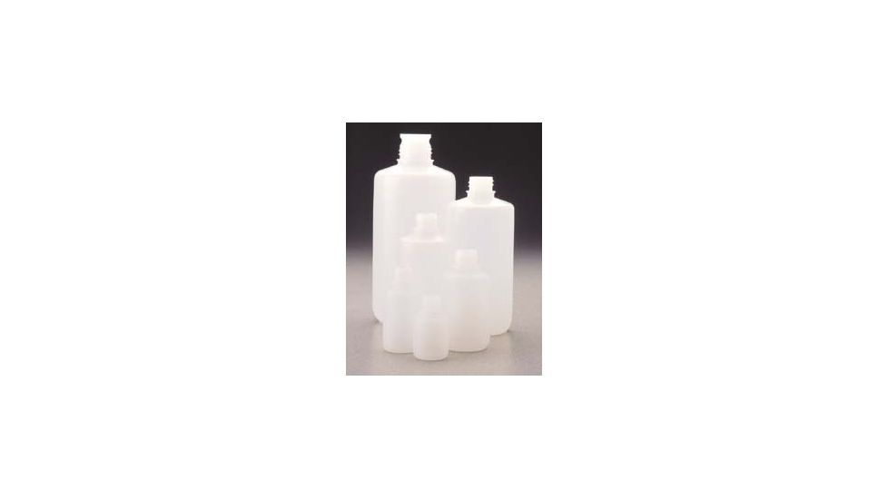Nalge Nunc Packaging Bottles, High-Density Polyethylene, Narrow Mouth, without Screw Caps, NALGENE 362089-0001