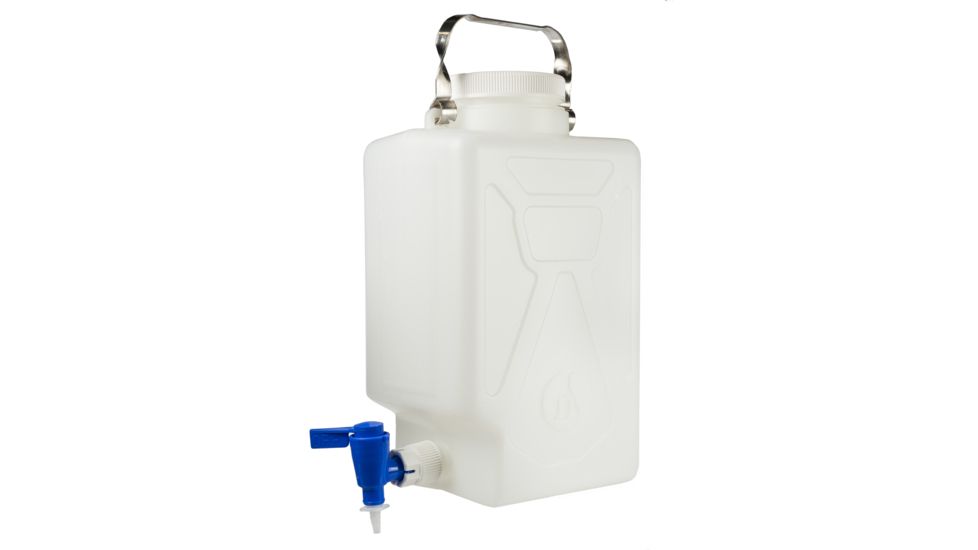 Nalge Nunc Rectangular Carboys with Spigot and Handle, High-Density Polyethylene, NALGENE 2320-0020, Each
