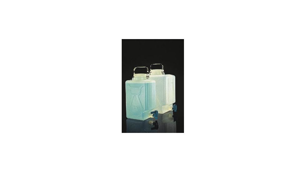 Nalge Nunc Rectangular Carboys with Spigot and Handle, Polypropylene, NALGENE 2321-0050