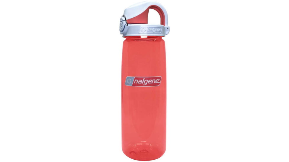 Nalgene On-The-Fly Lock-Top Sustain Bottle, 24 oz, Coral with Frost Coral Cap, 24oz, 5565-2124