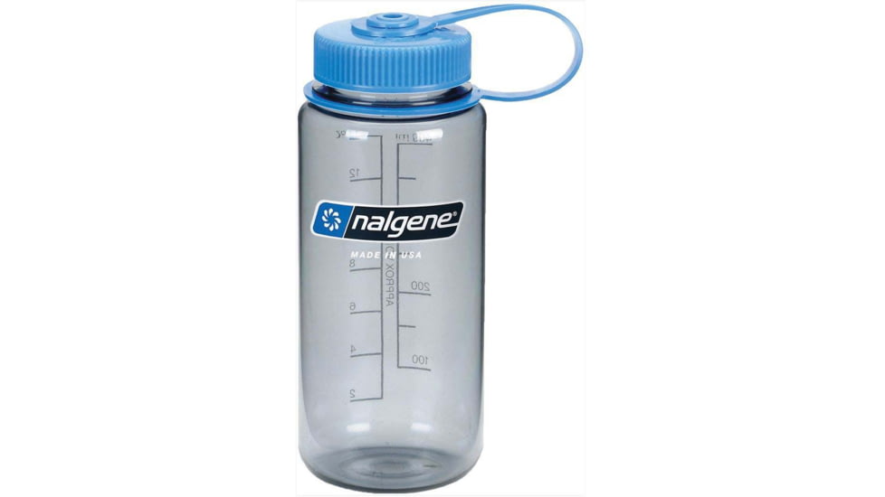 Nalgene Wide Mouth On The Fly Sustain Water Bottle, 16 oz, Gray, 16oz, 2020-2916