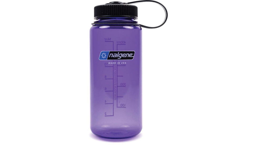 Nalgene Wide Mouth On The Fly Sustain Water Bottle, 16 oz, Purple, 16oz, 682021-0336
