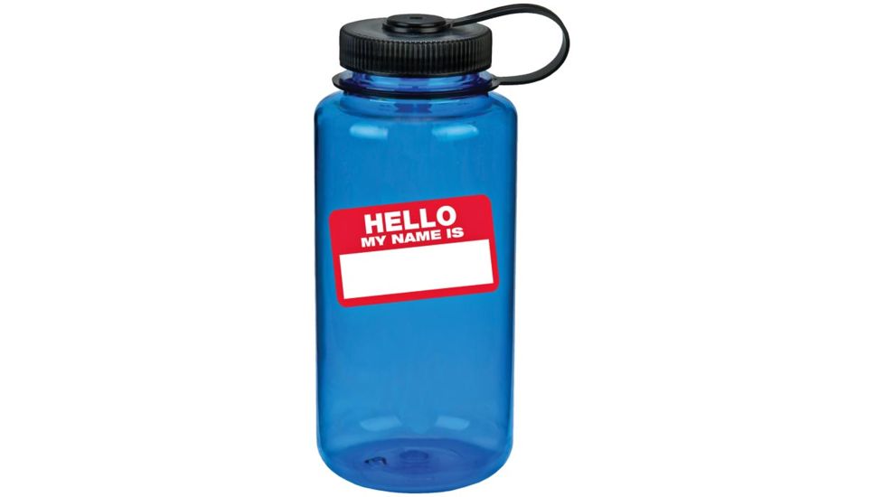 Nalgene 32oz Wide Mouth Bottle, Blue Hello, 682010-0080