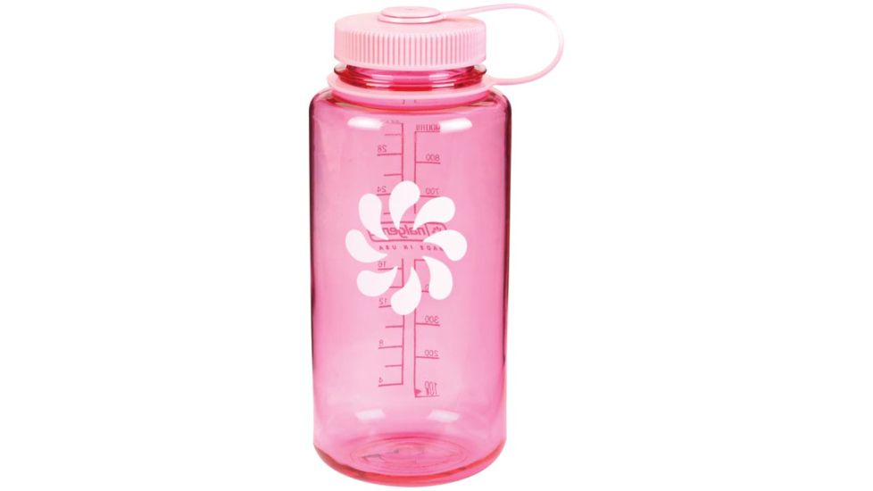 Nalgene 32oz Wide Mouth Bottle, Pink/Pink Lid, 341825