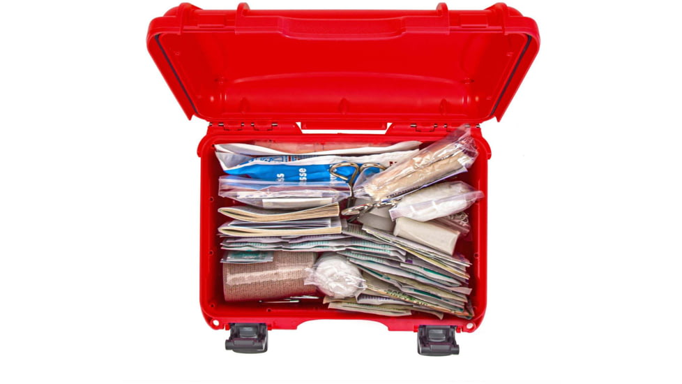 Nanuk 909 Case Empty with First Aid Logo, Red, 909S-000RD-PA0-FSA01