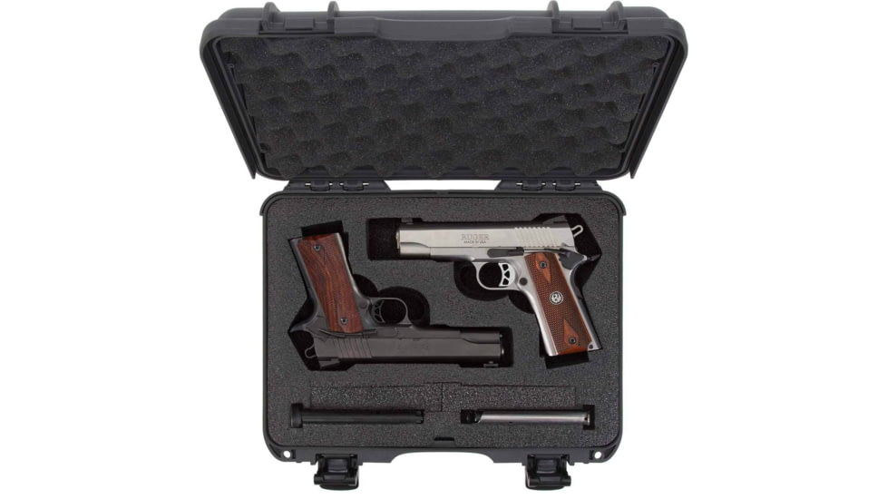 Nanuk 910 2Up Classic Hard Gun Case, 14.3in, Graphite, Medium, 910S-080GP-0K0-18008
