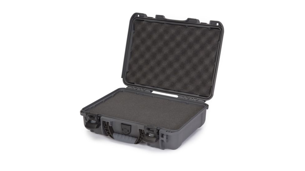 Nanuk 910 Protective Hard Case, 14.3in, Waterproof, w/ Foam, Graphite, 910S-010GP-0A0