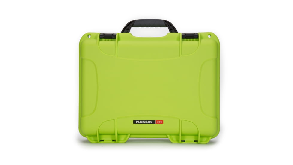 Nanuk 910 Protective Hard Case, 14.3in, Waterproof, w/ Foam, Lime, 910S-010LI-0A0