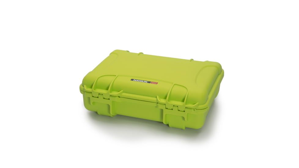 Nanuk 910 Protective Hard Case, 14.3in, Waterproof, w/ Foam, Lime, 910S-010LI-0A0