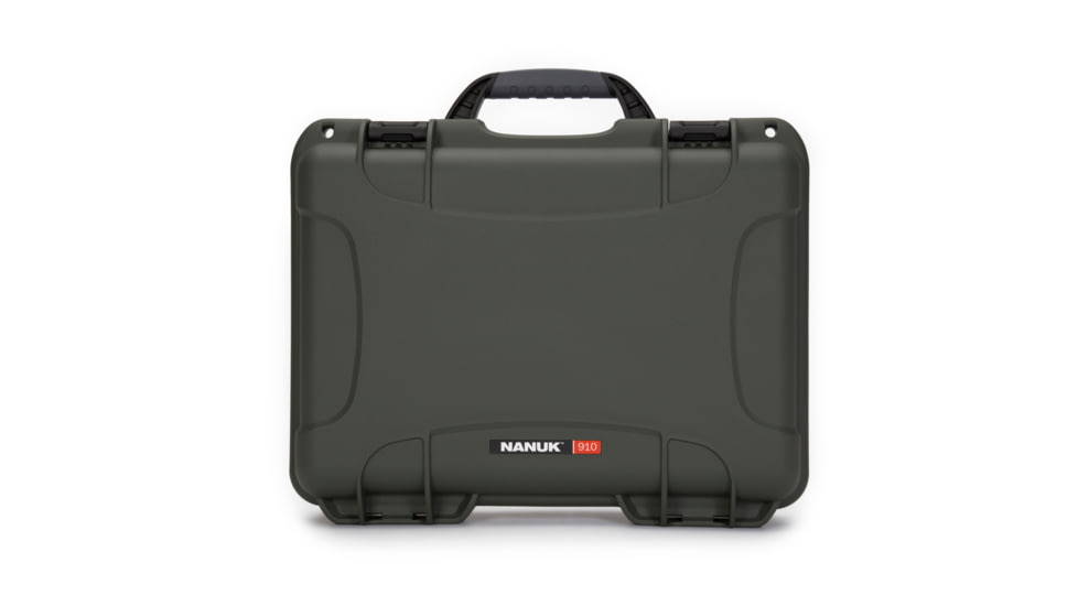 Nanuk 910 Protective Hard Case, 14.3in, Waterproof, Olive, 910S-000OL-0A0