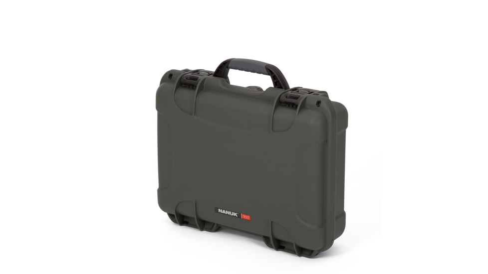Nanuk 910 Protective Hard Case, 14.3in, Waterproof, w/ Foam, Olive, 910S-010OL-0A0