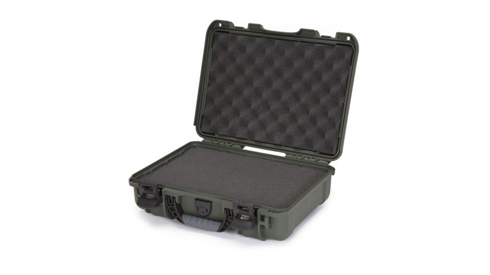 Nanuk 910 Protective Hard Case, 14.3in, Waterproof, w/ Foam, Olive, 910S-010OL-0A0