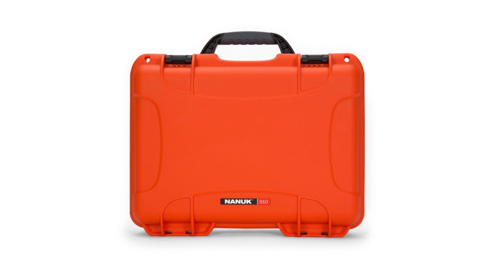 Nanuk 910 Protective Hard Case, 14.3in, Waterproof, Orange, 910S-000OR-0A0