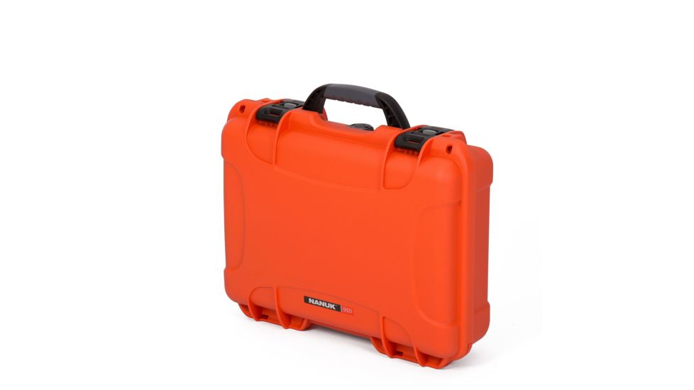 Nanuk 910 Protective Hard Case, 14.3in, Waterproof, w/ Foam, Orange, 910S-010OR-0A0