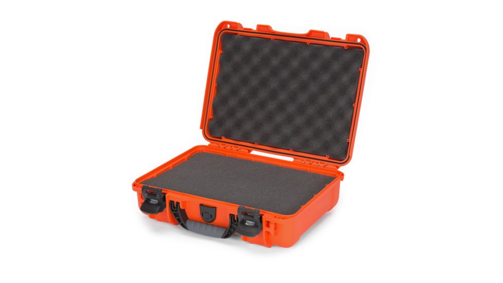 Nanuk 910 Protective Hard Case, 14.3in, Waterproof, w/ Foam, Orange, 910S-010OR-0A0