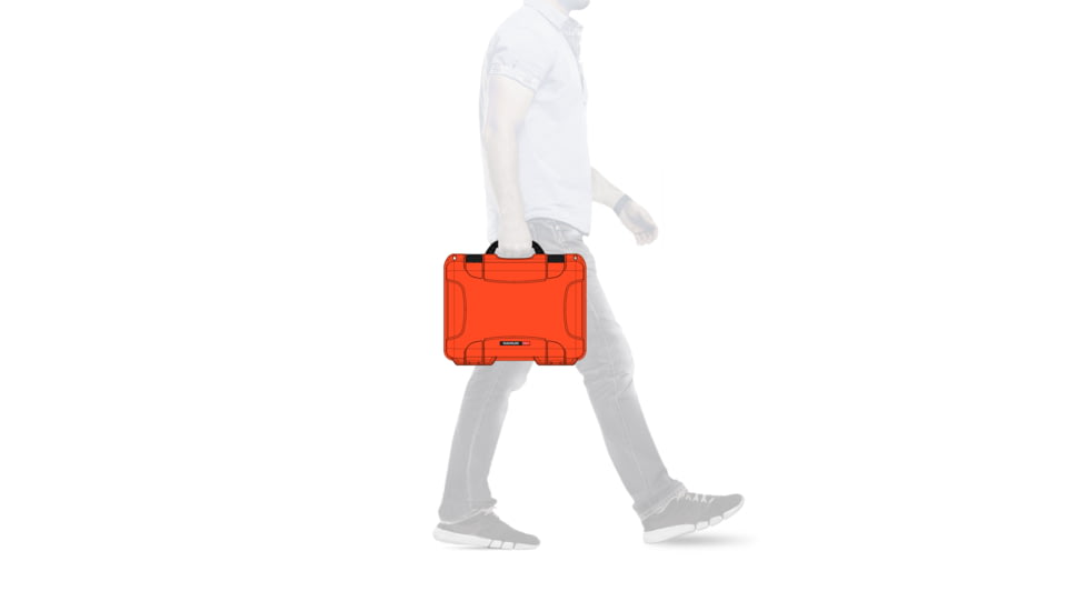 Nanuk 910 Protective Hard Case, 14.3in, Waterproof, w/ Foam, Orange, 910S-010OR-0A0