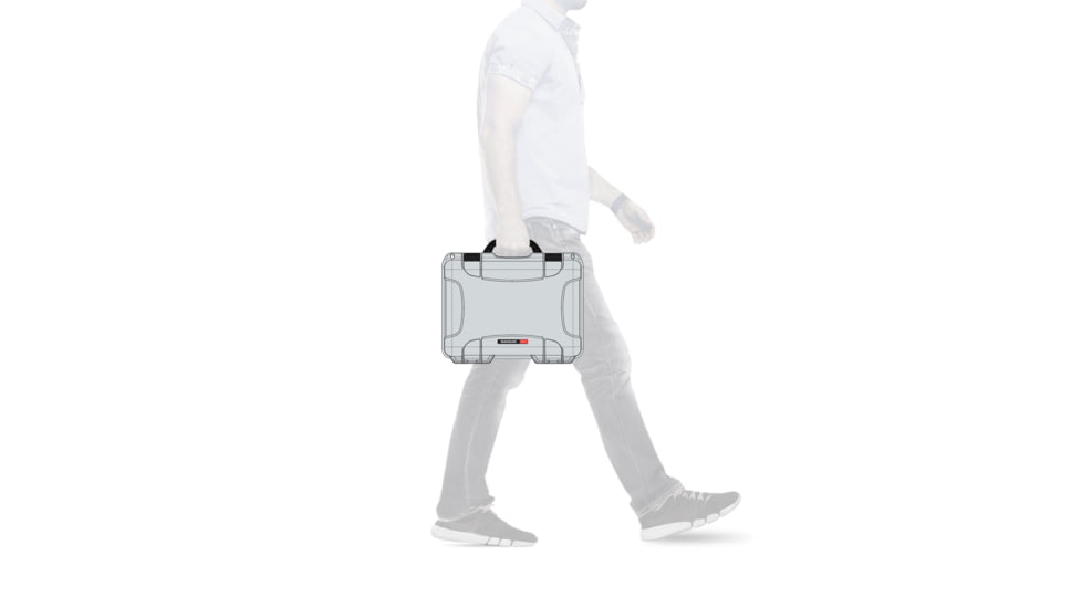 Nanuk 910 Protective Hard Case, 14.3in, Waterproof, Silver, 910S-000SV-0A0