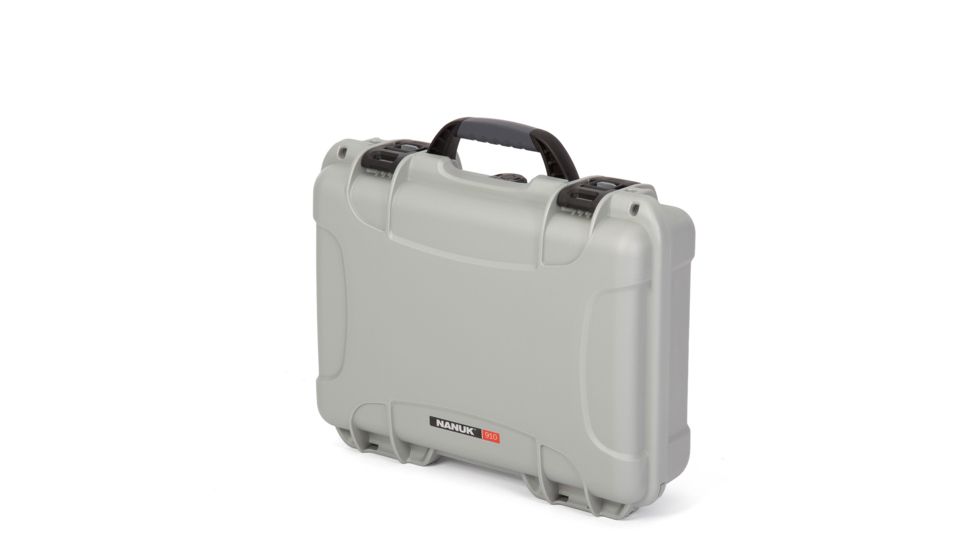 Nanuk 910 Protective Hard Case, 14.3in, Waterproof, w/ Foam, Silver, 910S-010SV-0A0