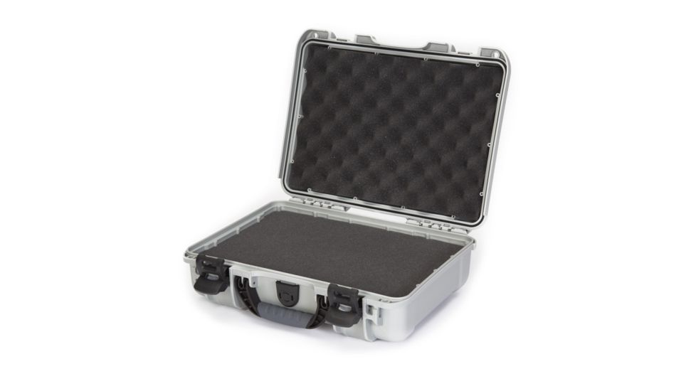 Nanuk 910 Protective Hard Case, 14.3in, Waterproof, w/ Foam, Silver, 910S-010SV-0A0